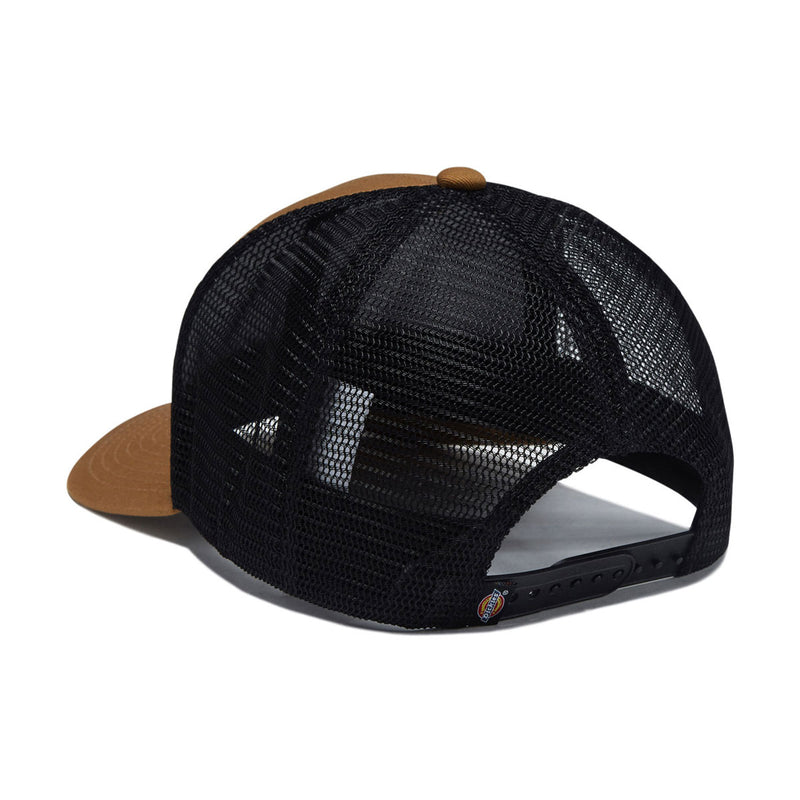 Dickies Workwear Eagle Patch Low Profile Twill Trucker Hat Brown - Black