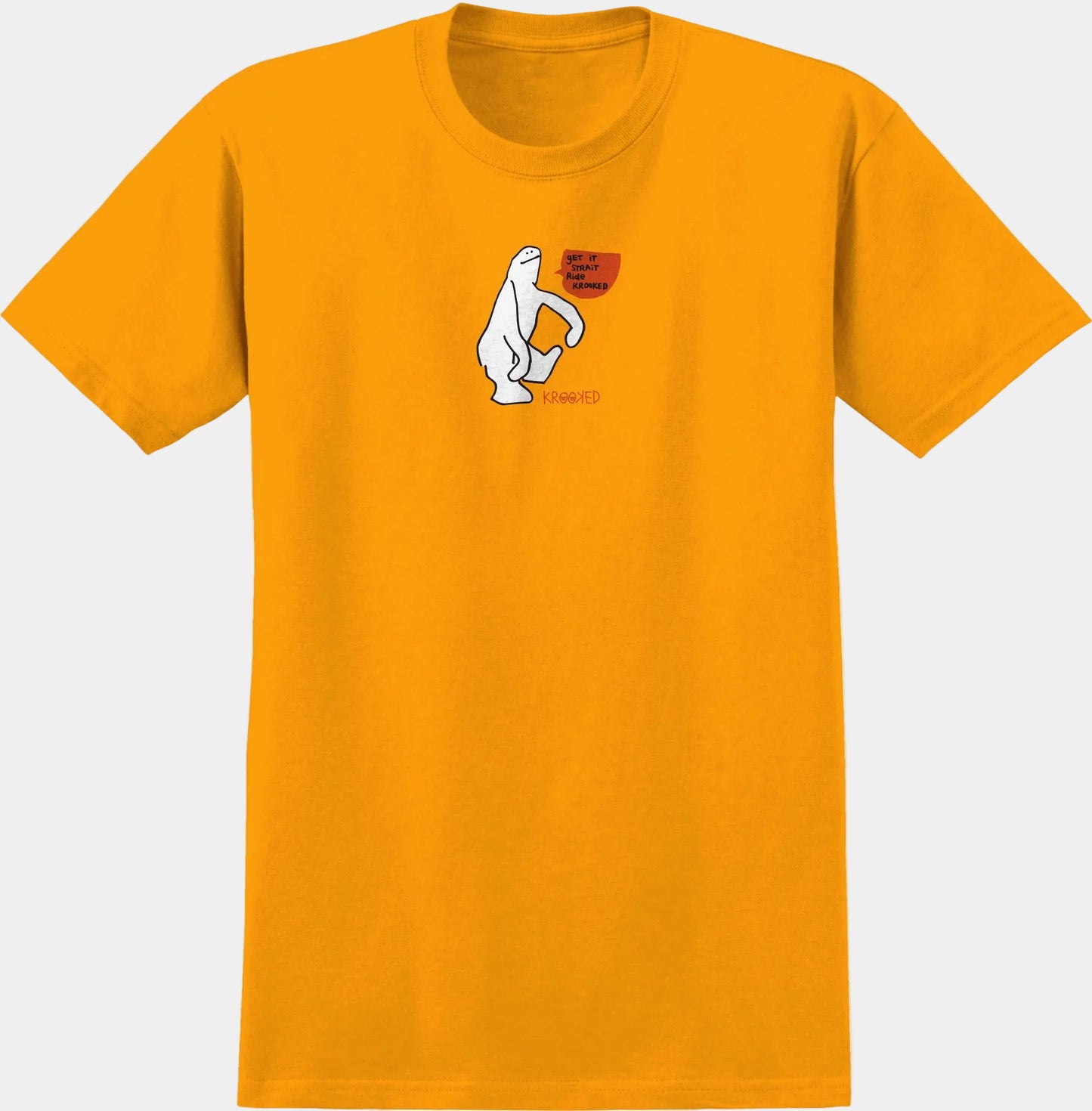 Krooked Skateboards Get It Strait T-Shirt Gold