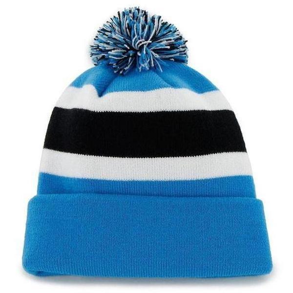 47 Brand Carolina Panthers Breakaway Cuff Knit Beanie Glacier Blue-Black Sheep Skate Shop