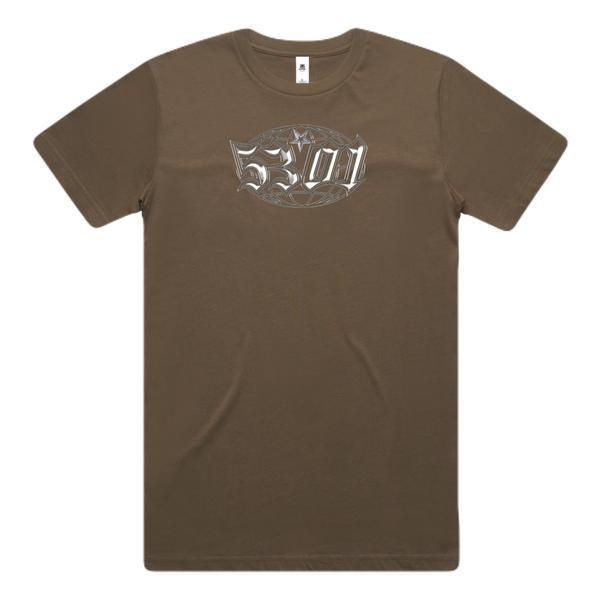 5301 CLT Globe Logo T-Shirt Walnut-Black Sheep Skate Shop