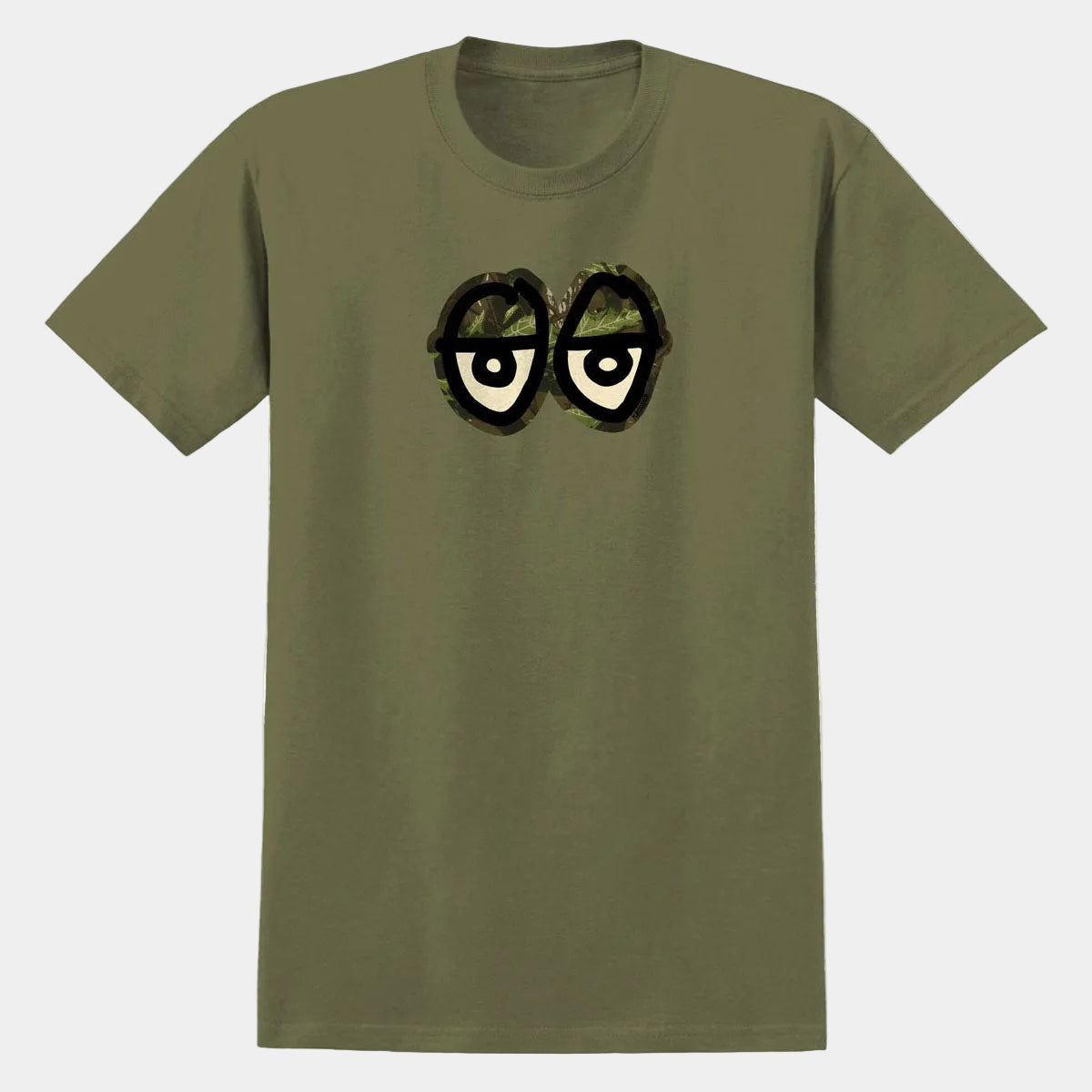 Krooked Skateboards Camo Eyes T-Shirt Military Green