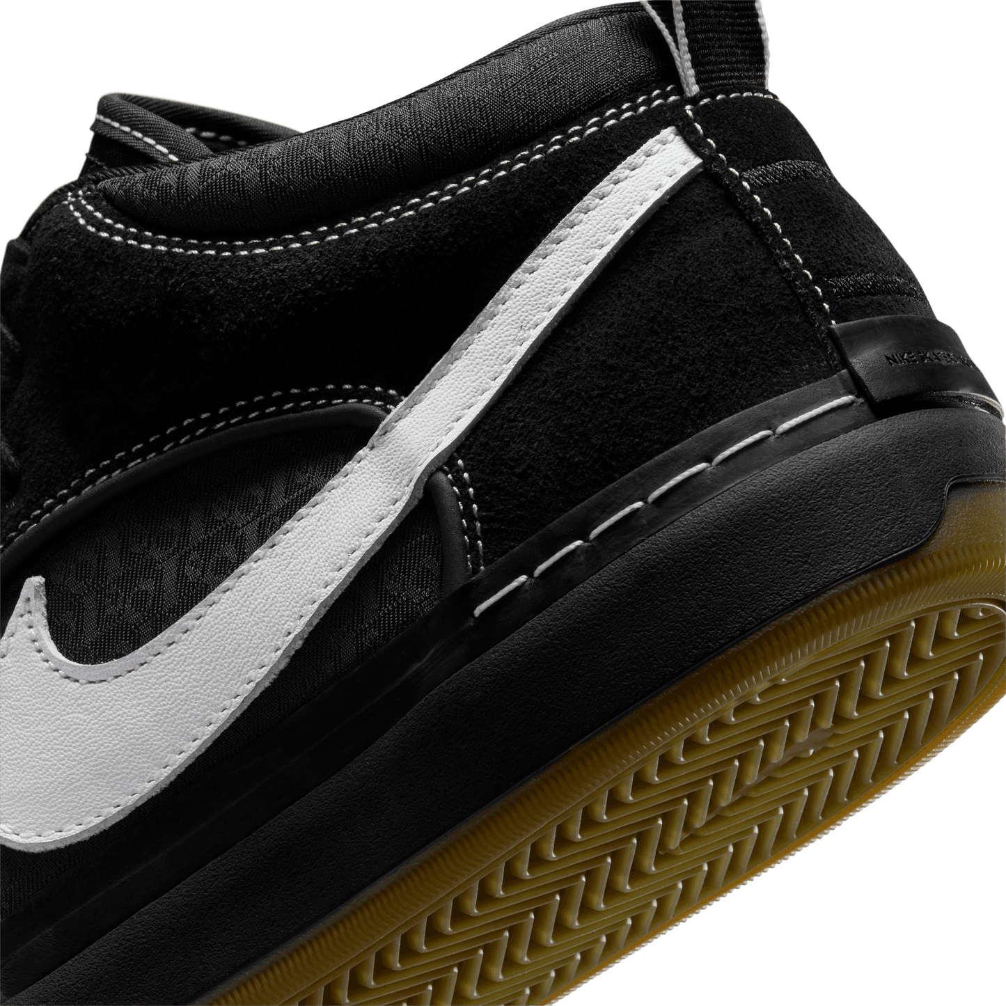Nike SB React Leo Baker Skate Shoe Black - White - Gum - Light Brown