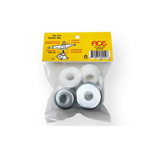 Ace Trucks Standard Stock Bushings 2 Pair w/ Washers White-Black Sheep Skate Shop