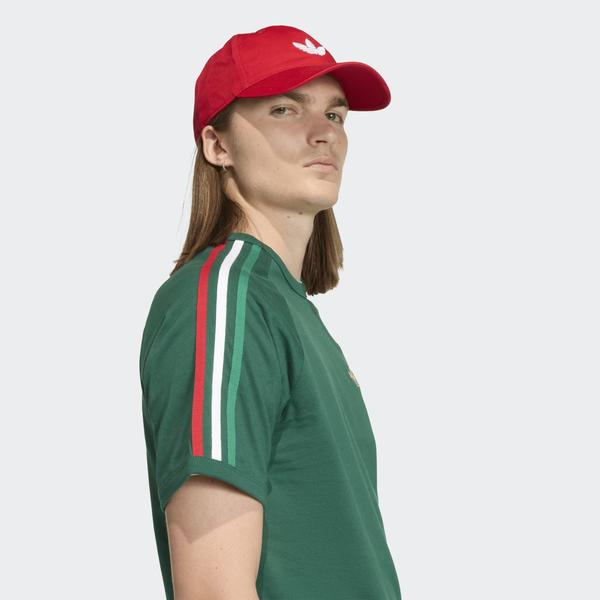Adidas 3 Stripes Tee Dark Green - Bright Green - White - Red-Black Sheep Skate Shop