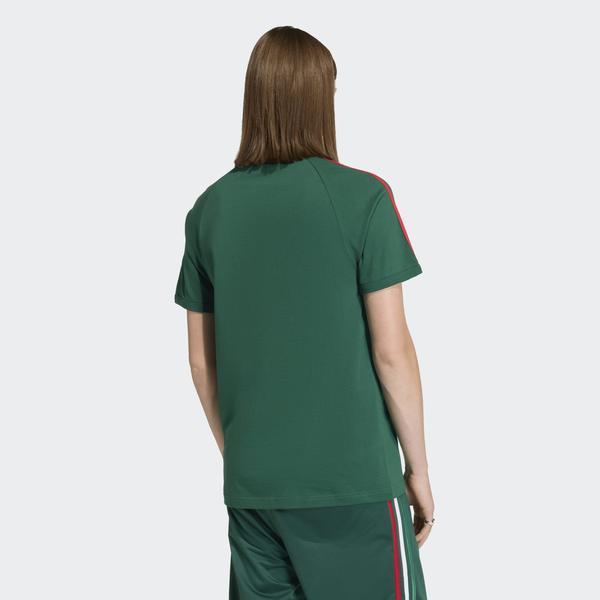 Adidas 3 Stripes Tee Dark Green - Bright Green - White - Red-Black Sheep Skate Shop