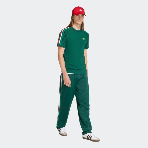 Adidas 3 Stripes Tee Dark Green - Bright Green - White - Red-Black Sheep Skate Shop