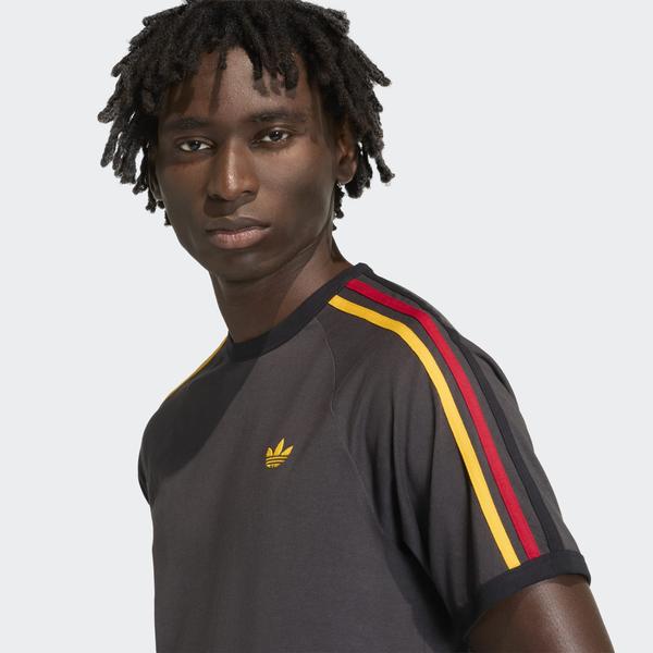 Adidas 3 Stripes Tee Utility Black - Gold - Red-Black Sheep Skate Shop