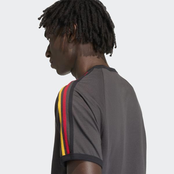 Adidas 3 Stripes Tee Utility Black - Gold - Red-Black Sheep Skate Shop