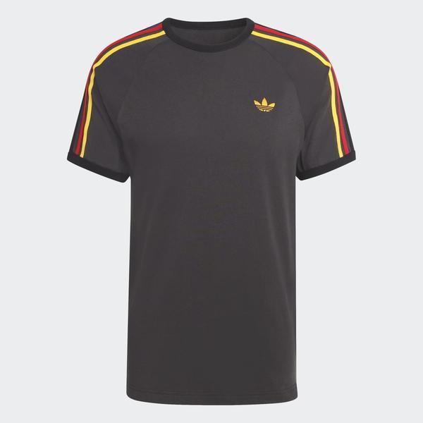 Adidas 3 Stripes Tee Utility Black - Gold - Red-Black Sheep Skate Shop