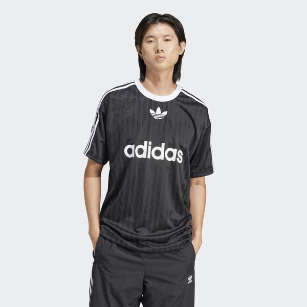 Adidas Adicolor Poly Jersey Tee Black - White-Black Sheep Skate Shop