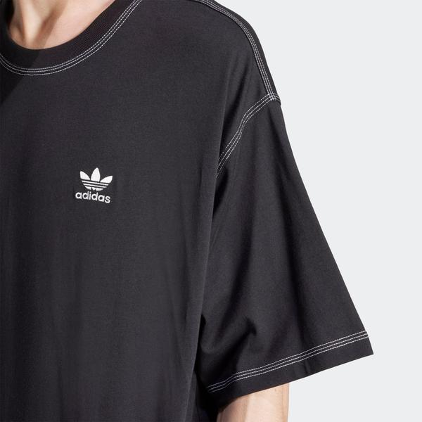 Adidas Contrast Stitch Essentials Tee Black - White-Black Sheep Skate Shop
