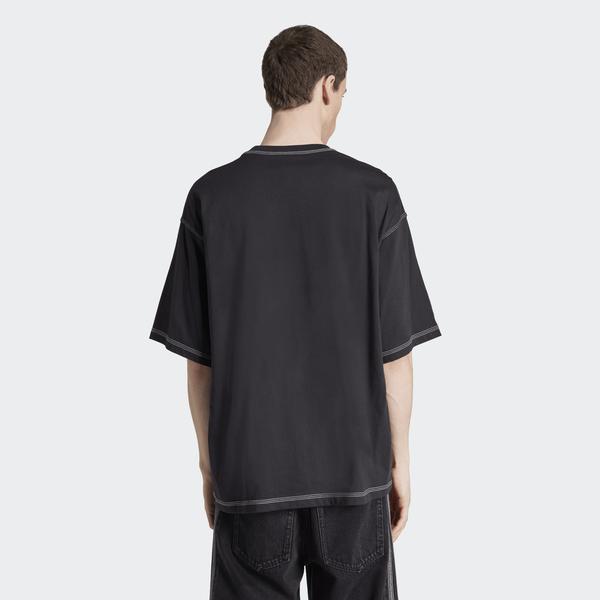 Adidas Contrast Stitch Essentials Tee Black - White-Black Sheep Skate Shop