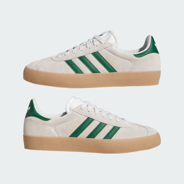 Adidas Gazelle ADV Crystal White - Crystal White - Gum-Black Sheep Skate Shop