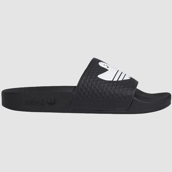 Adidas Mark Gonzales Shmoofoil Slides Core Black - Cloud White - Cloud White-Black Sheep Skate Shop