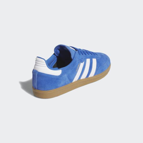 Adidas Samba ADV Suede Bluebird - Footwear White - Gold Metallic - Gum-Black Sheep Skate Shop
