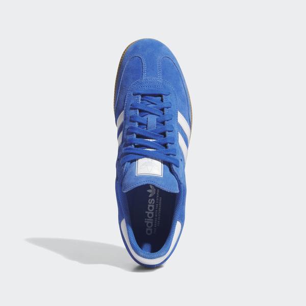Adidas Samba ADV Suede Bluebird - Footwear White - Gold Metallic - Gum-Black Sheep Skate Shop