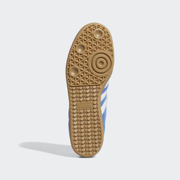 Adidas Samba ADV Suede Bluebird - Footwear White - Gold Metallic - Gum-Black Sheep Skate Shop