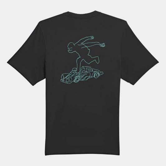 Adidas Skateboarding Shmoofoil Gonz Speedy Tee Black - Preloved Teal-Black Sheep Skate Shop