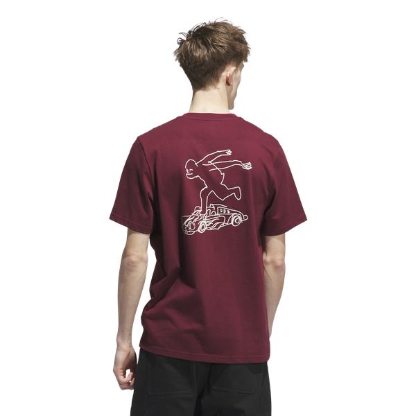 Adidas Skateboarding Shmoofoil Gonz Speedy Tee Shadow Red - Alumina-Black Sheep Skate Shop