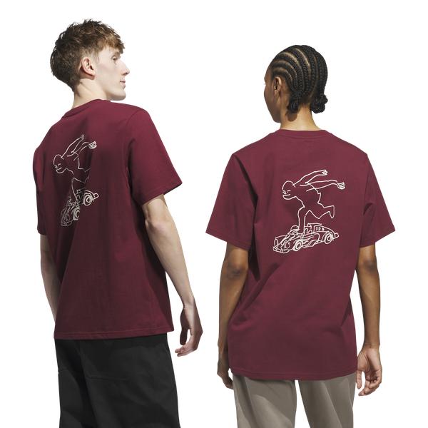 Adidas Skateboarding Shmoofoil Gonz Speedy Tee Shadow Red - Alumina-Black Sheep Skate Shop