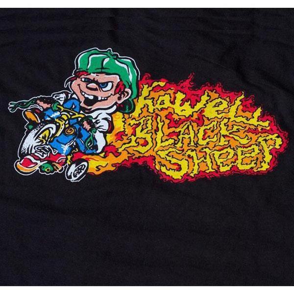 Andy Howell x Black Sheep Flame Tee Black-Black Sheep Skate Shop