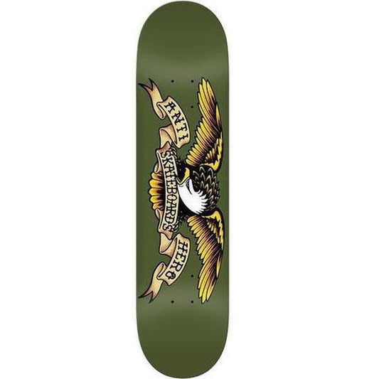 Anti Hero Classic Eagle Deck Larger 8.38" Olive-Black Sheep Skate Shop