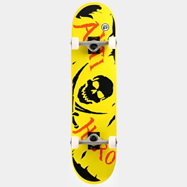 Anti Hero Jolly Roger Complete Skateboard 8.0" Yellow-Black Sheep Skate Shop