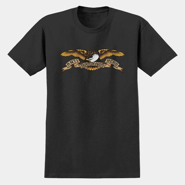 Anti Hero Skateboards Eagle Tee Black-Black Sheep Skate Shop