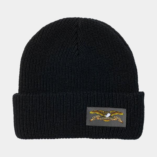 Anti Hero Skateboards Full Eagle Label Cuff Beanie Black – Black