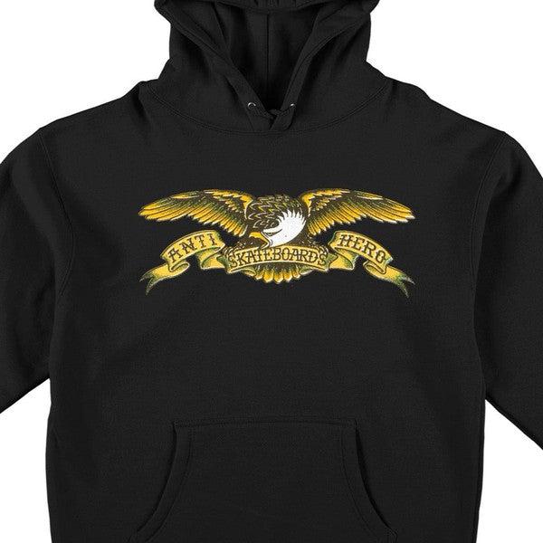 Anti Hero Skateboards Mis-Registered Eagle Hoody Black-Black Sheep Skate Shop