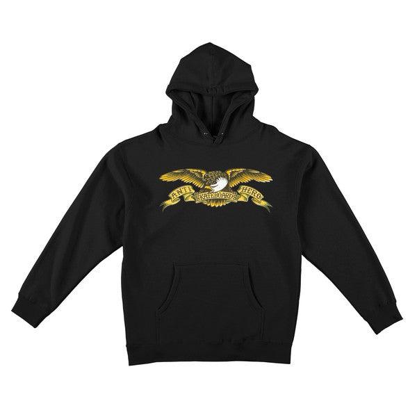 Anti Hero Skateboards Mis-Registered Eagle Hoody Black-Black Sheep Skate Shop