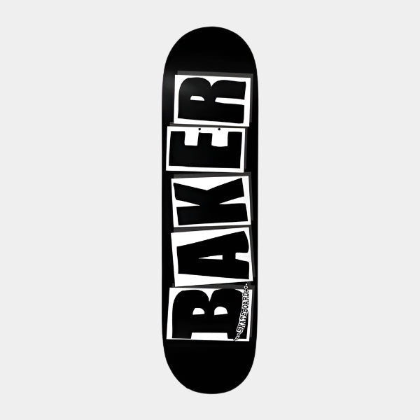 Baker Skateboards Brand Logo Deck 8.25" Black - White-Black Sheep Skate Shop