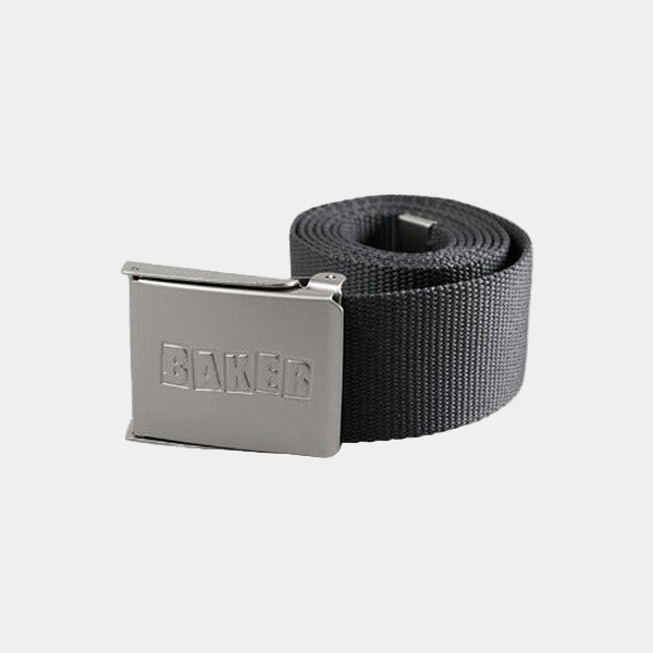 Baker Skateboards Brand Logo Web Belt Black - Silver-Black Sheep Skate Shop