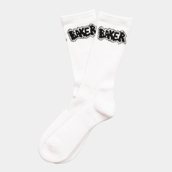 Baker Skateboards Sock Of Destruction Crew Socks White-Black Sheep Skate Shop