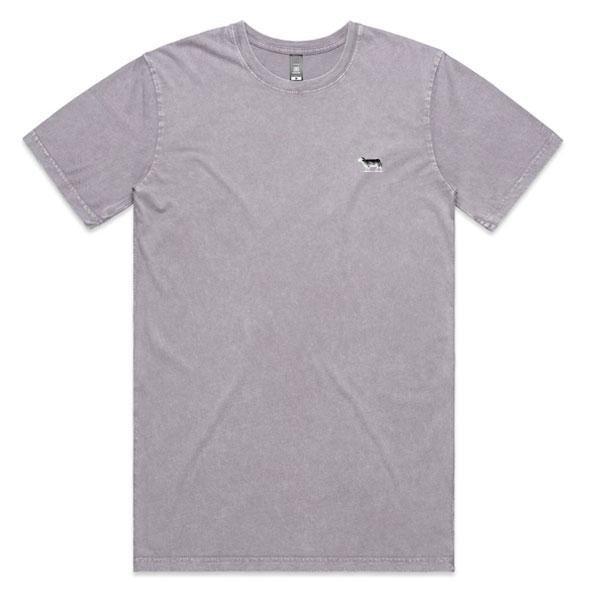 Black Sheep Embroidered Icon Tee Faded Orchid Stone Wash-Black Sheep Skate Shop