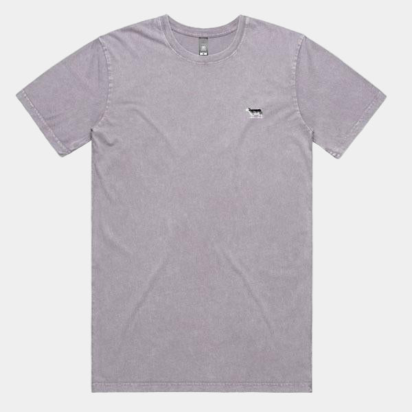 Black Sheep Embroidered Icon Tee Faded Orchid Stone Wash-Black Sheep Skate Shop