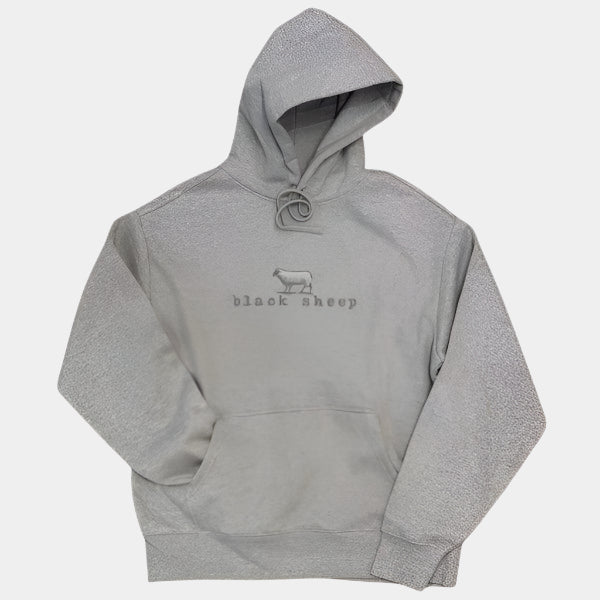 Black Sheep Embroidered OG Logo Heavy Weight Hooded Sweatshirt Athletic Heather-Black Sheep Skate Shop