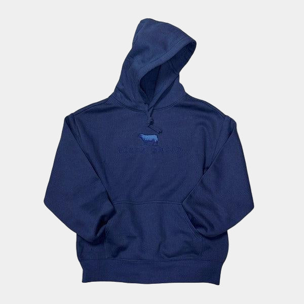 Black Sheep Embroidered OG Logo Heavy Weight Hooded Sweatshirt Midnight Blue-Black Sheep Skate Shop