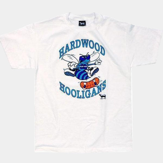 Black Sheep Hardwood Hooligans Tee White-Black Sheep Skate Shop
