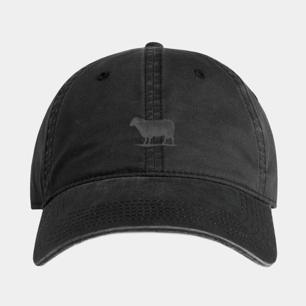 Black Sheep Icon Fill Unstructured Dad Hat Faded Black-Black Sheep Skate Shop