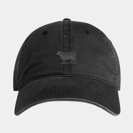Black Sheep Icon Fill Unstructured Dad Hat Faded Black-Black Sheep Skate Shop