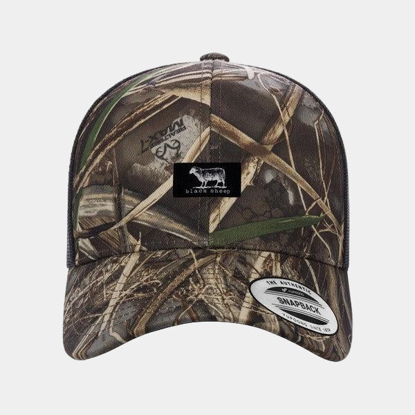 Black Sheep Icon Label Mesh Trucker Hat Realtree Camo Mix-Black Sheep Skate Shop