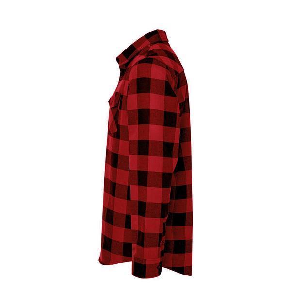 Black Sheep Icon Logo Flannel Shirt Red - Black-Black Sheep Skate Shop