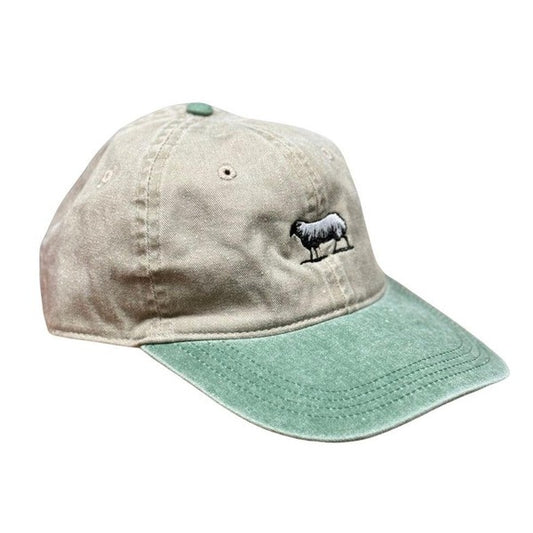 Black Sheep Icon Unstructured Dad Hat Vintage Wash Khaki Green-Black Sheep Skate Shop