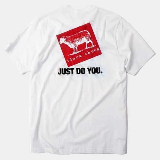 Black Sheep Just Do You Tee White-Black Sheep Skate Shop