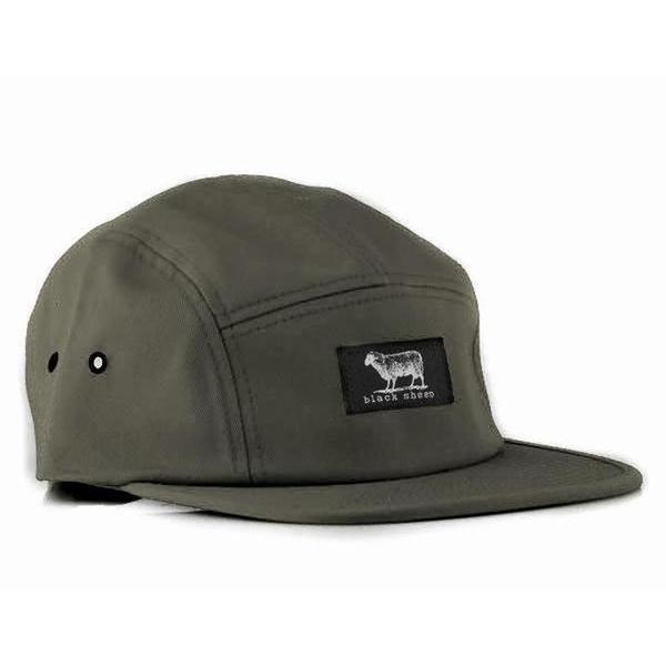 Black Sheep Label Series 5 Panel Hat Army Green-Black Sheep Skate Shop