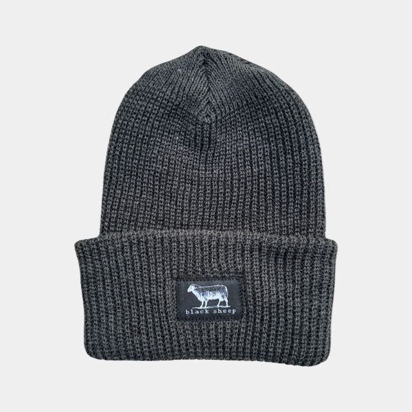 Black Sheep Label Series Cuff Beanie Charcoal Grey-Black Sheep Skate Shop