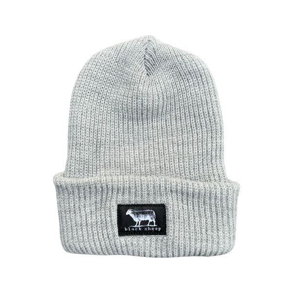 Black Sheep Label Series Cuff Beanie Heather Grey-Black Sheep Skate Shop