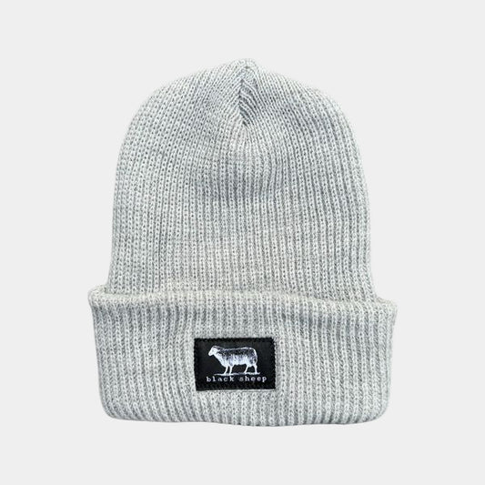 Black Sheep Label Series Cuff Beanie Heather Grey-Black Sheep Skate Shop