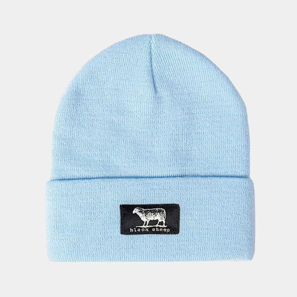 Black Sheep Label Series Cuff Beanie Light Blue-Black Sheep Skate Shop